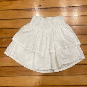 Hollister Ultra high rise 100% cotton white skirt